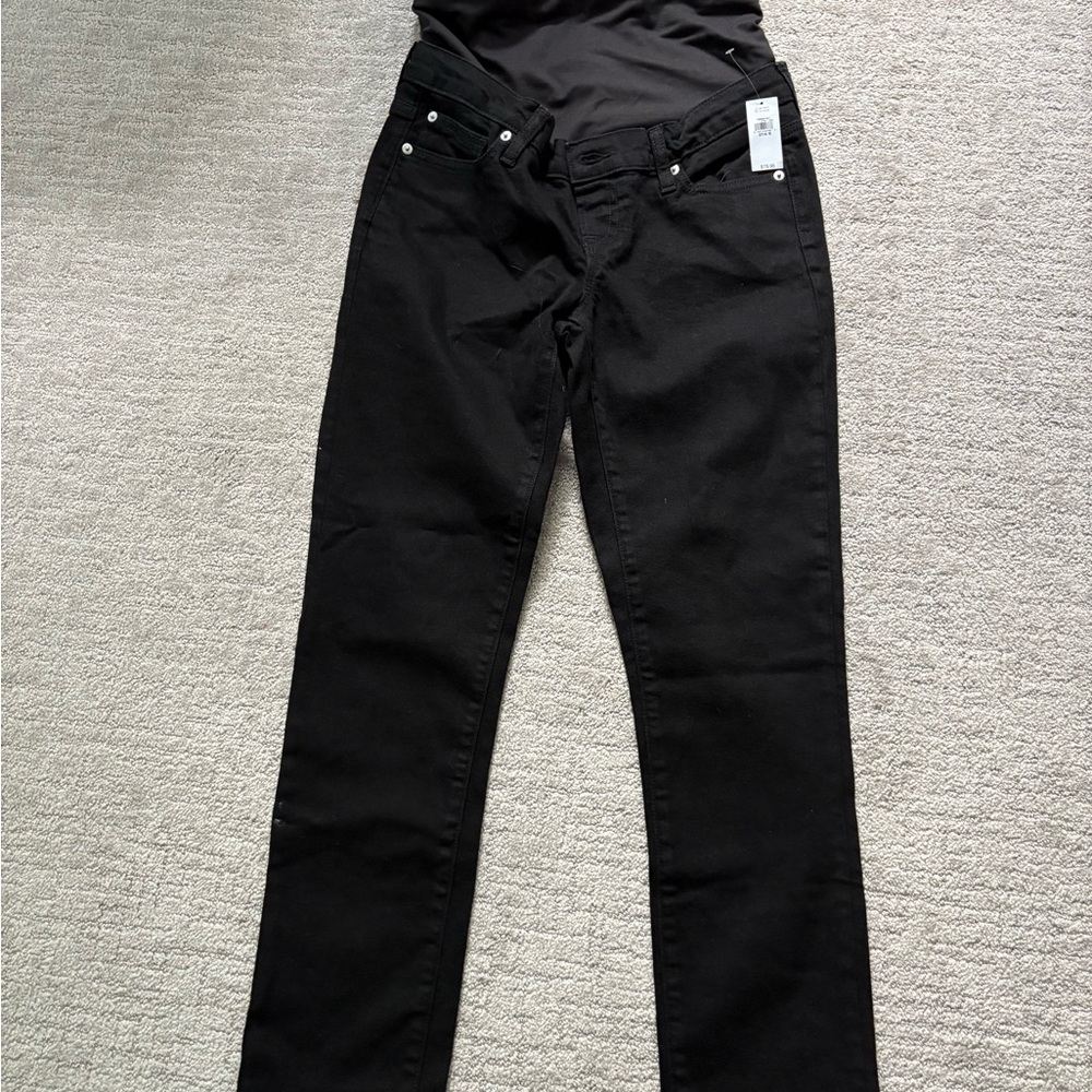 Gap Maternity black straight leg jeans